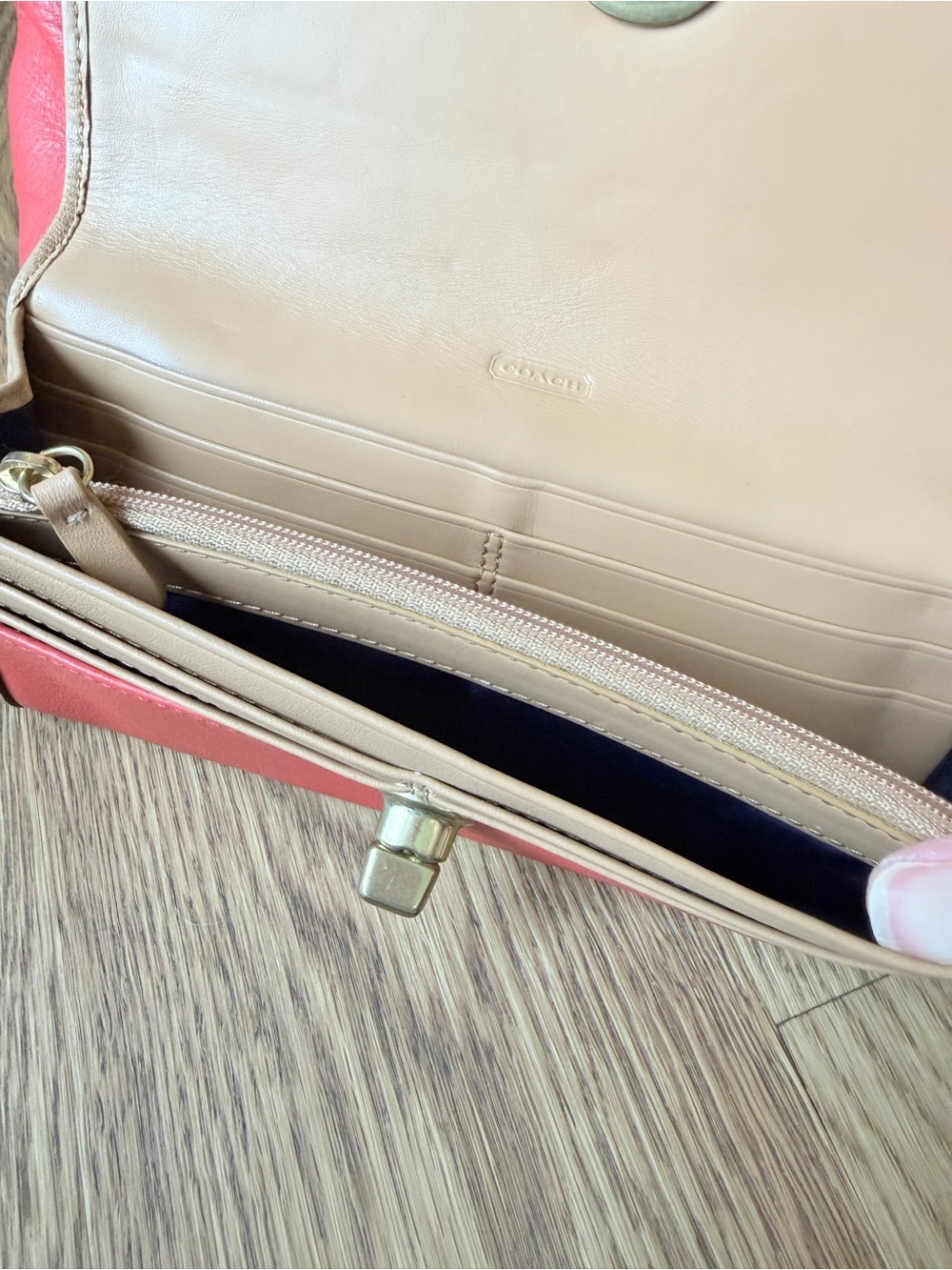 COACH Legacy Archival Leather Color-block Bag with Wallet - Picture 15 of 16